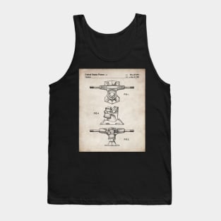 Skateboard Patent - Skater Retro Skating Art - Antique Tank Top